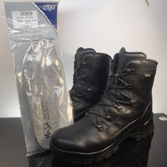 Haix AirPower P7 9” Tactical GoreTex Black Leather Boots + Brand New Insoles - Picture 3 of 15